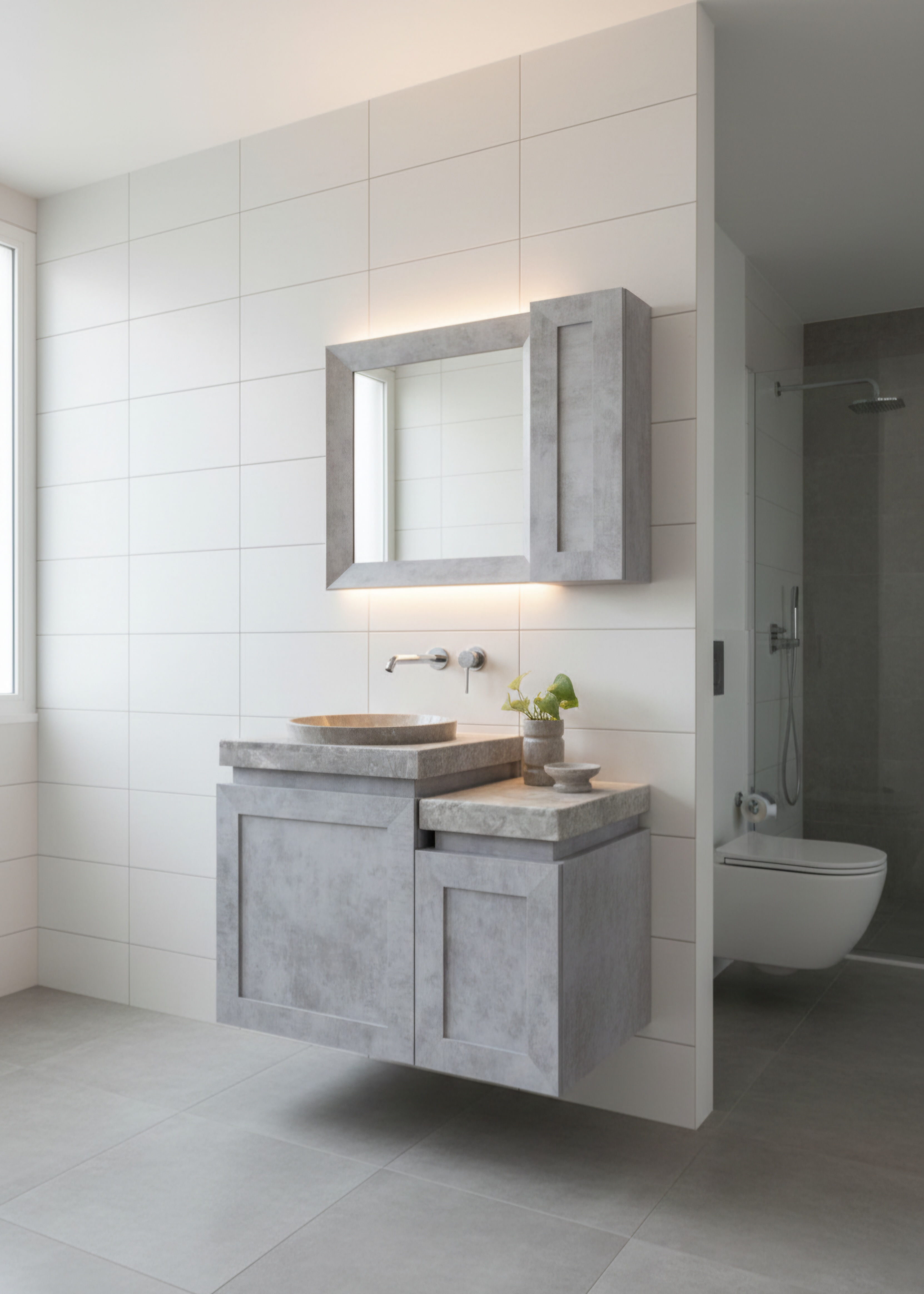 ست روشویی کابینتی مدل کاکتوس کد ۱۰۰۵