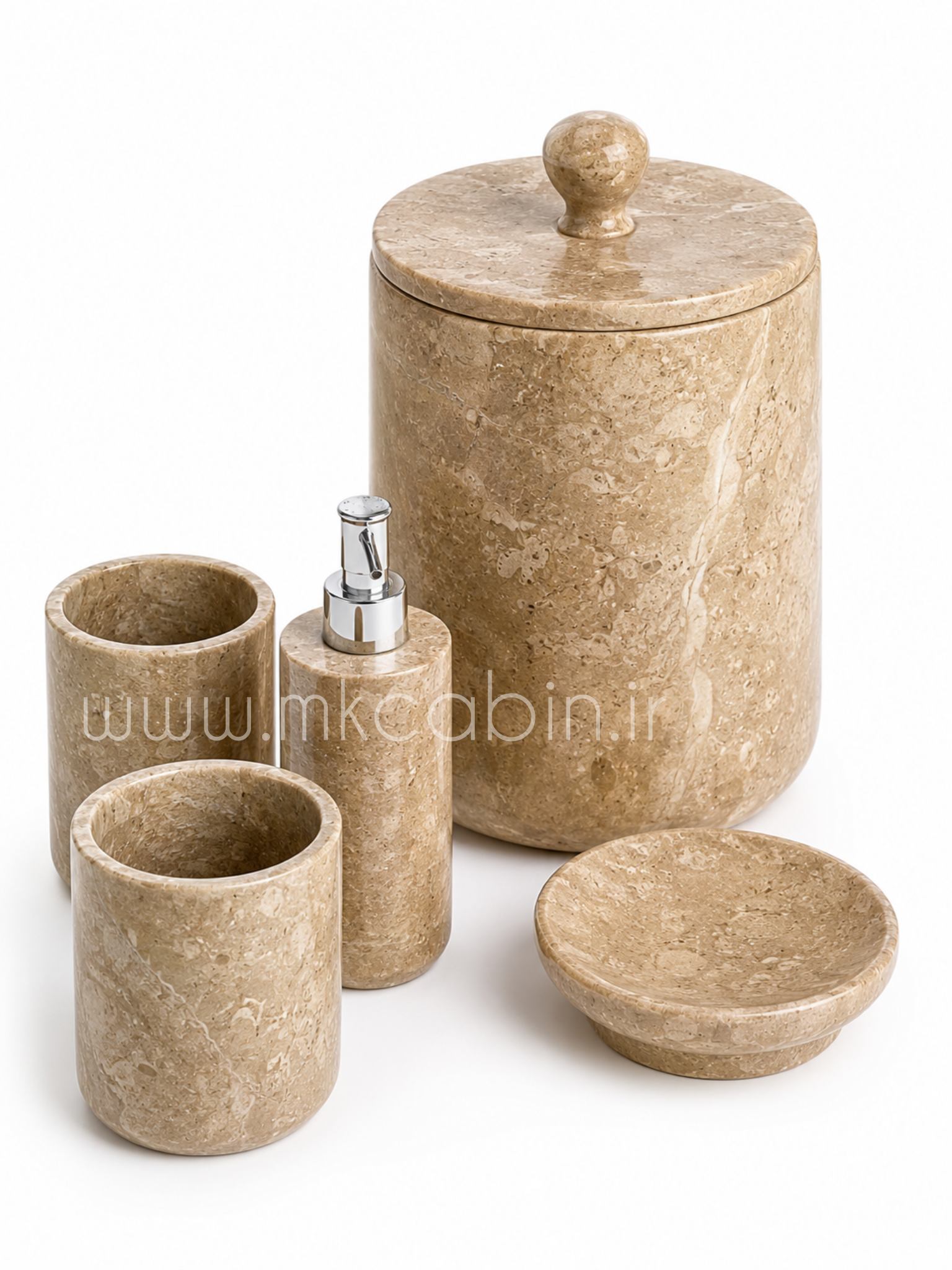اکسسوری ۵ پارچه سرویس بهداشتی سنگی سیمکان