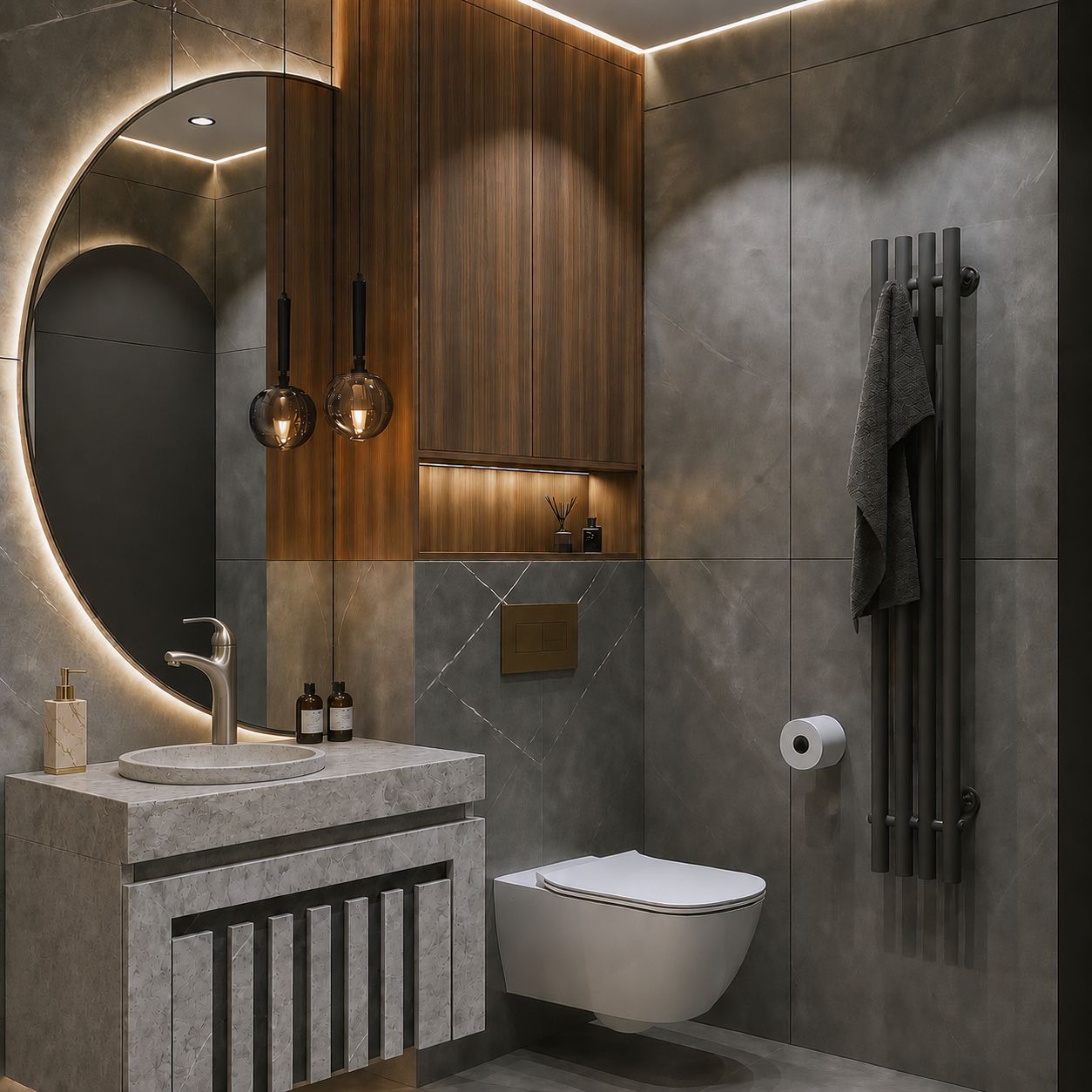 فول ست کابین روشویی مدل نرده ای پرشین کد ۱۰۰۷