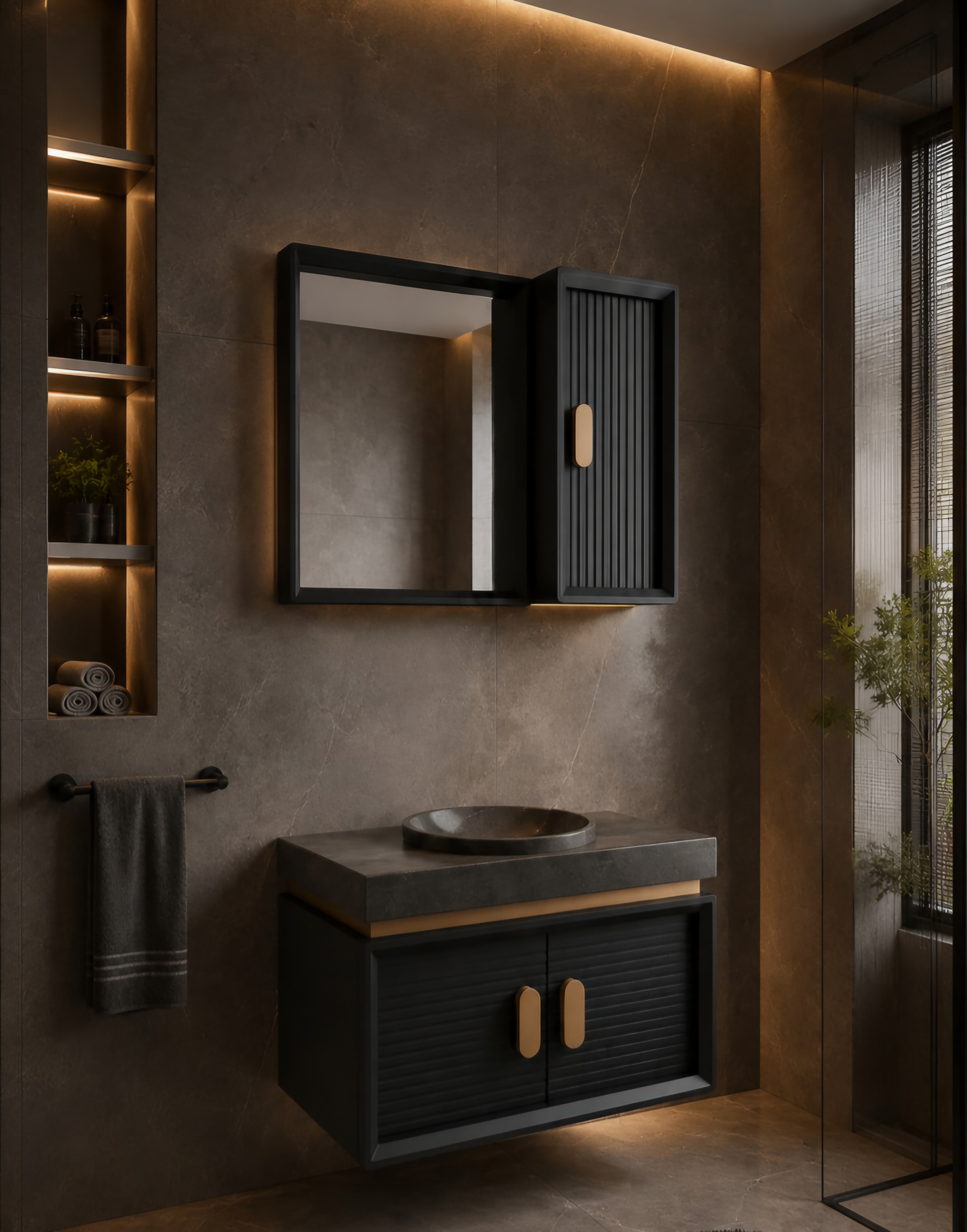 ست کابین روشویی مدل بامبو کد 3034